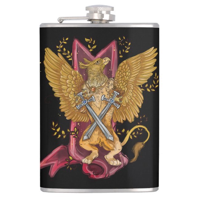 Cantil Mystic Griffin com espadas (Frente)