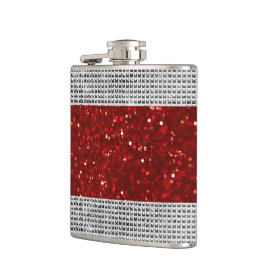Cantil Na moda Red Glitter Liquor Vinil Frasco Molhado