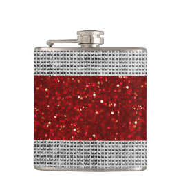 Cantil Na moda Red Glitter Liquor Vinil Frasco Molhado