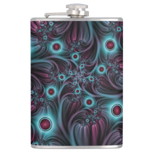 Cantil Na Profundidade da Arte Fractal Abstrato Azul Cor-