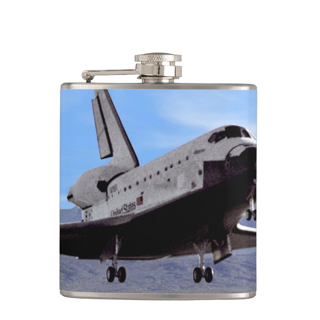 Cantil NASA Space Shuttle Atlantis Pousa na Edwards AFB (Frente)