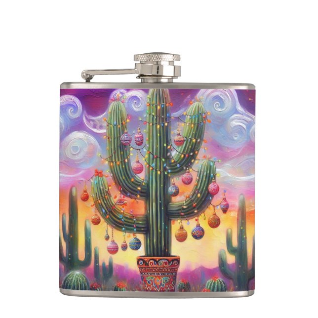 Cantil Natal no Deserto Sudoeste Saguaro Cactus (Frente)