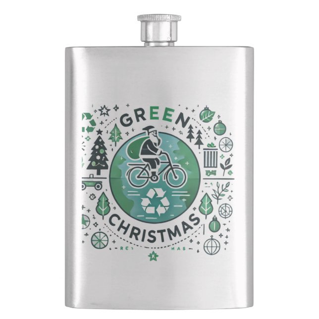 Cantil Natal Verde - Papais noeis e Design Reciclagem (Frente)