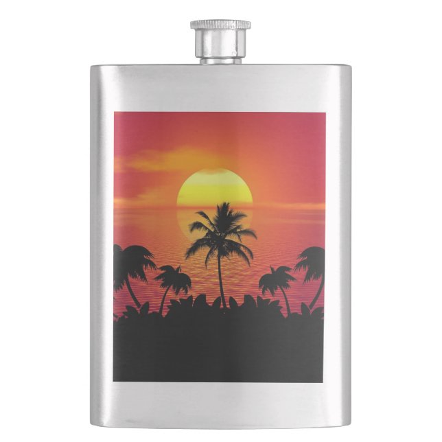 Cantil Nature Sunset Palm Trees illustration (Frente)