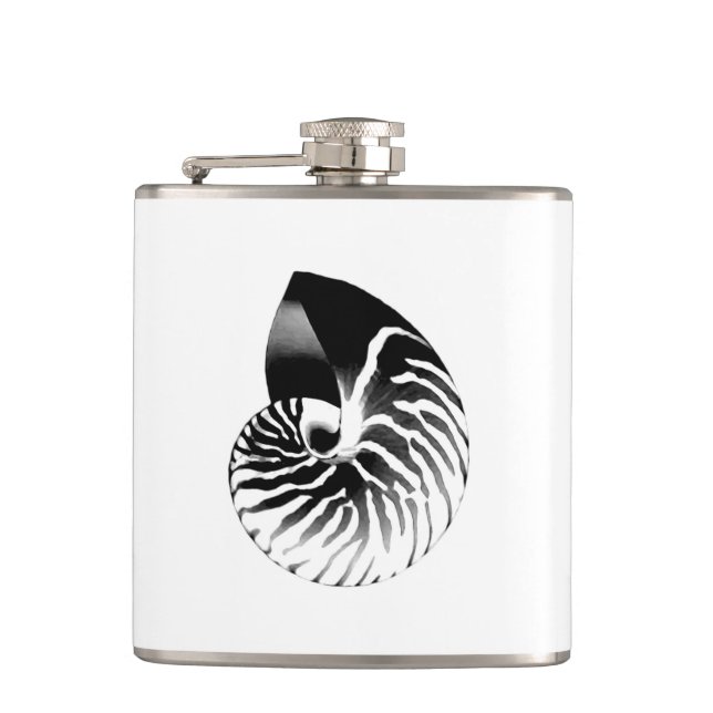 Cantil Nautilus shell - preto, cinza e branco (Frente)