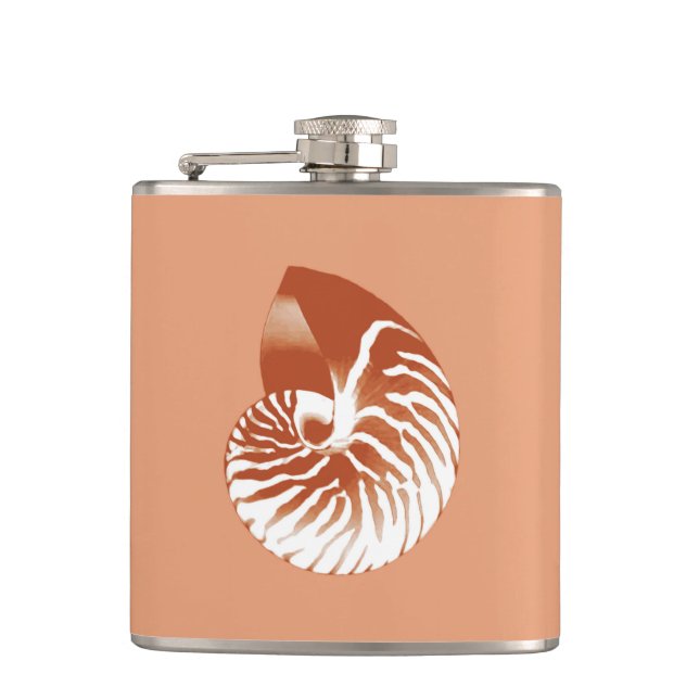 Cantil Nautilus shell - terracotta e branco (Frente)