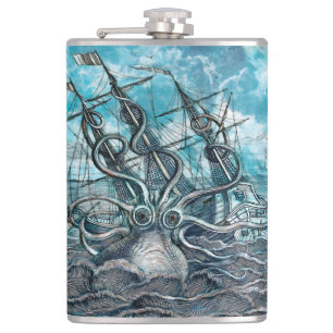 Cantil Navio gigante Octopus Blue Sea Monster