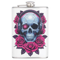 Neon Cyber Death Skull e Rosa White