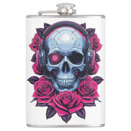 Cantil Neon Cyber Death Skull e Rosa White