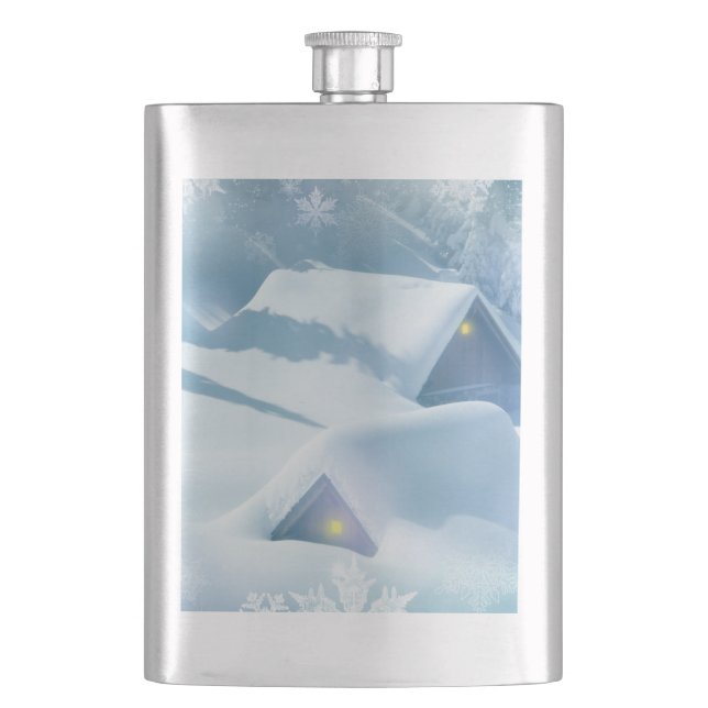 Cantil Neve derramada no telhado de uma floresta (Frente)