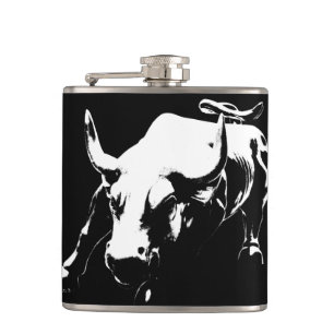 Cantil New York Flask NYC Souvenir Bull Statu Flask