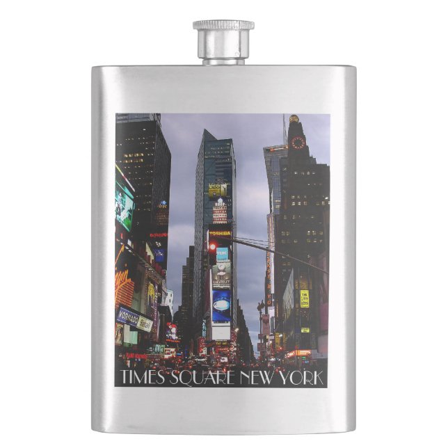 Cantil New York Flask NYC Times Square Souvenir Flask (Frente)