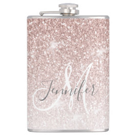 Cantil Noiva Bacharelada Monograma Brilho Rosa Dourado Fe