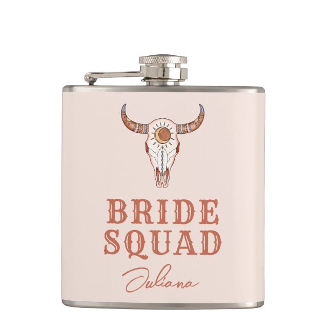 Cantil Noiva da Desert Cowgirl Last Rodeo Squad Flask (Frente)
