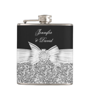 Cantil Noivado de Casamento de Diamante Negro de Prata El