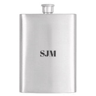 Cantil Nome das iniciais do monograma personalizado preto