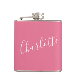 Cantil Nome de Caligrafia Personalizada Rosa Despedida de