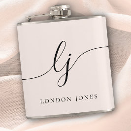 Cantil Nome de Caligrafia Personalizado Rosa Despedida de