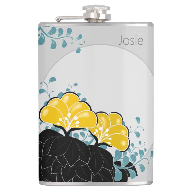 Cantil Nome do Adicionar Camellias do Ouro Elegante (Frente)