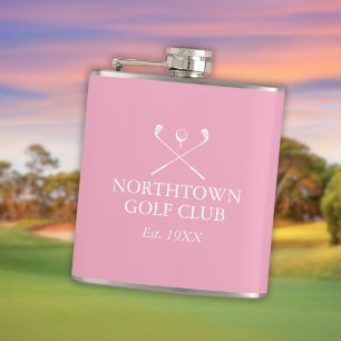 Cantil Nome do Clube de Golfe Rosa Personalizado