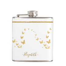 Nome do Monograma da Glitter Dourada Elegante