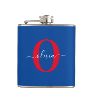 Cantil Nome do Script Monograma Personalizado Vermelho Br