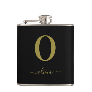 Cantil Nome do Script Monograma Preto Personalizado E Dou