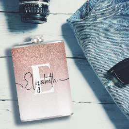 Cantil Nome do Script Preto Glitter Monograma Dourado Gir