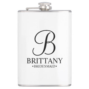 Cantil Nome e Monograma da Bridesmaid Personalizada
