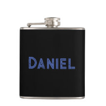 Nome personalizado azul em preto