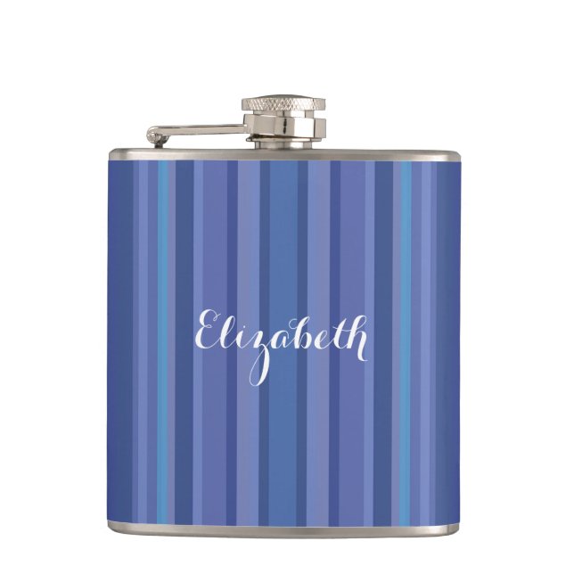 Cantil Nome Personalizado Listra Roxo Azul Moderno (Frente)