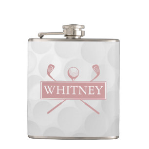 Cantil Nome Personalizado Moderno Dusty Rose Clubs E Bola