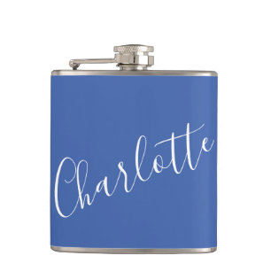 Cantil Nome Personalizado Rascunho Minimalista Azul Franc