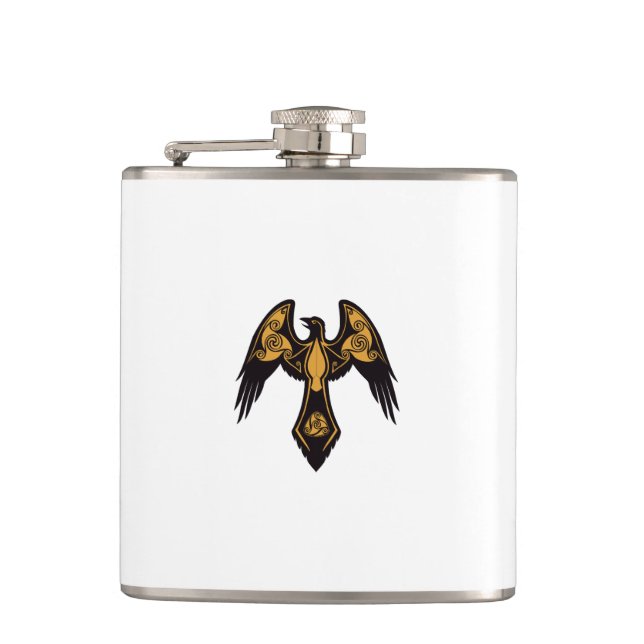 Cantil Norse Raven Flask (Frente)