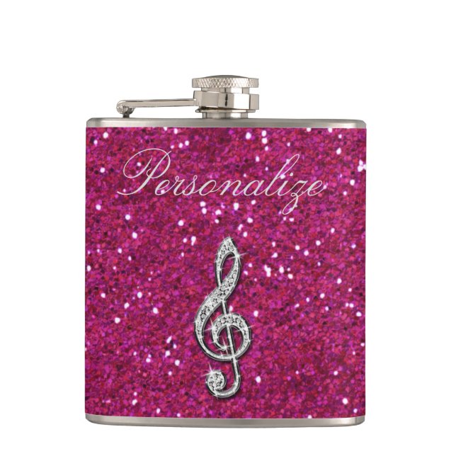 Cantil Nota Sparkly chamativo personalizada da música do (Frente)