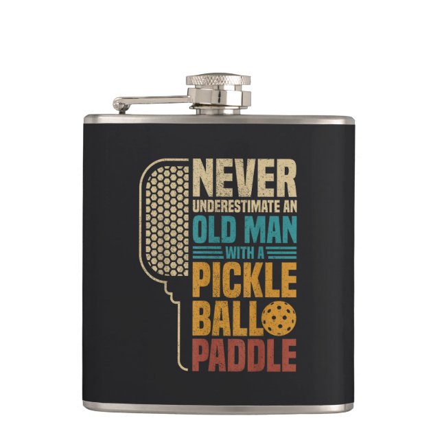 Cantil Nunca Subestime um Homem Velho com Pickleball (Frente)
