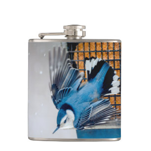 Cantil Nuthatch Branca em Neve - Foto original