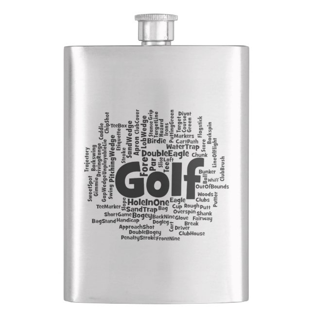 Cantil Nuvem de Palavras de Golfe (Frente)