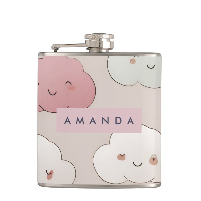 Cantil Nuvens de Sorriso de Kawaii Cute Personalizadas (Frente)