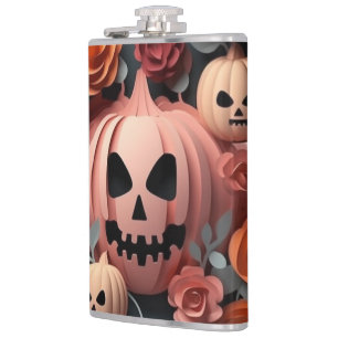Cantil O Excelente Pumpkin Vinyl Wrapped Flask