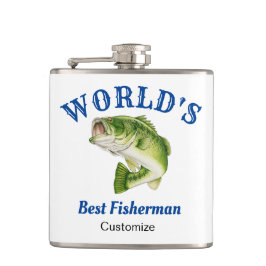 Cantil O melhor pescador do mundo, Vinyl Wrapped Flask