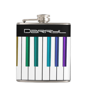 Cantil O teclado legal com piano colorido fecha a garrafa