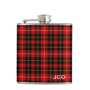 Cantil O'Connell Tartan Monogramas Xadrez Vermelha e Pret