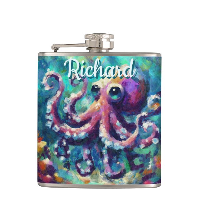 Cantil Octopus Náutico Beach Coastal Personalizado (Frente)
