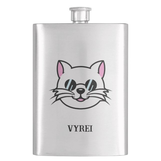 Cantil Óculos Pretos Vestidos de Gatos Brancos / Óculos e (Frente)