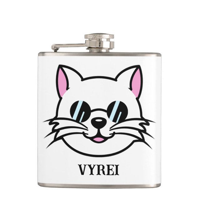 Cantil Óculos Pretos Vestidos de Gatos Brancos / Óculos e (Frente)