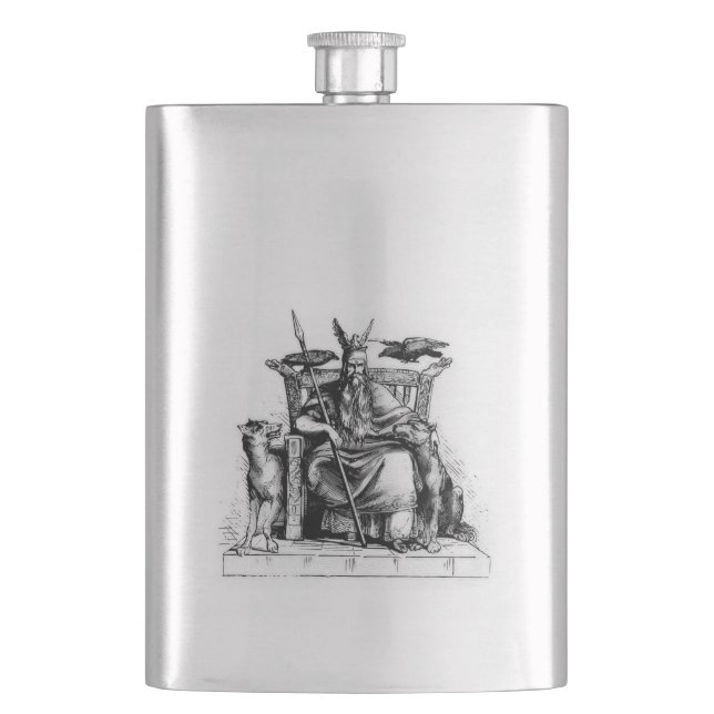 Cantil Odin Corvos no Trono de Pedra Mitologia Viking Ped (Frente)