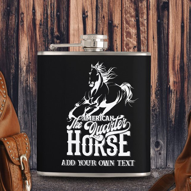 Cantil Oeste oeste do Cowboy selvagem, quarto americano (American quarter horse Cowboy wild west western Flask)