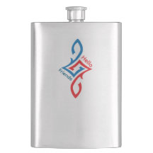 Olá Amigos Simples Design de Saudação Feliz