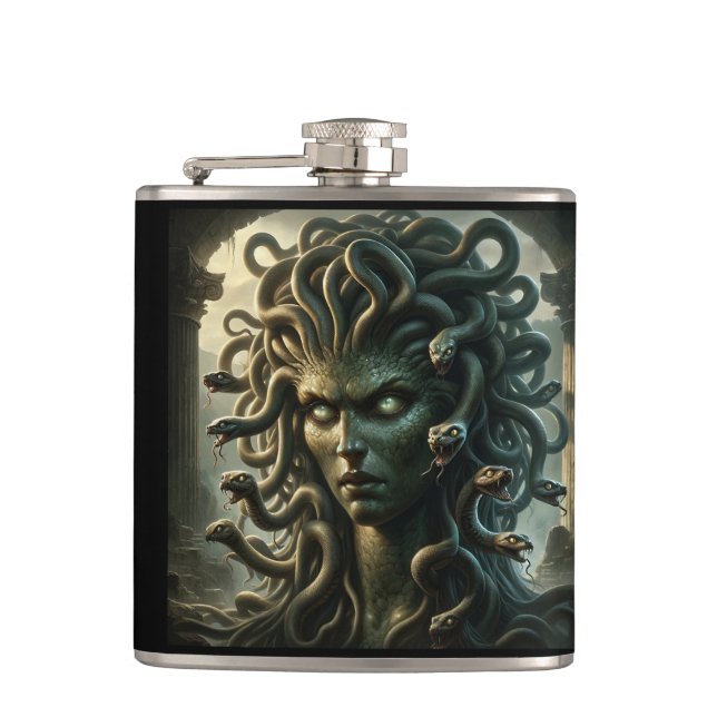 Cantil Olhar de Medusa Cabeça da Morte de Cobras (Frente)